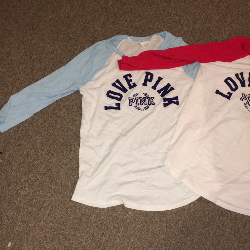 Set of 2 PINK baseball tee’s.